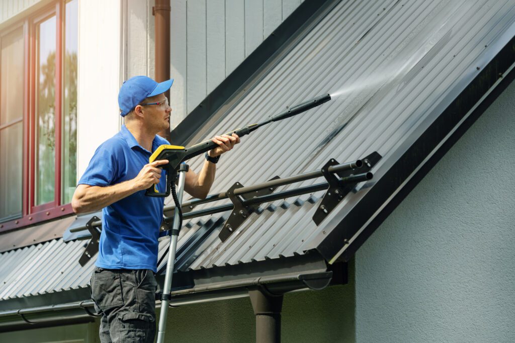 Metal Building Pressure Washing