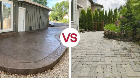 Concrete Patio vs Pavers